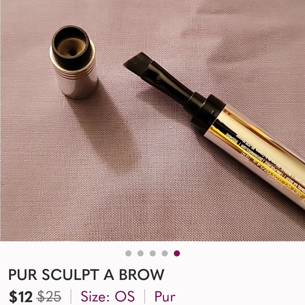 PUR Sculpt a Brow Cream to Powder Color with Brush - Dark